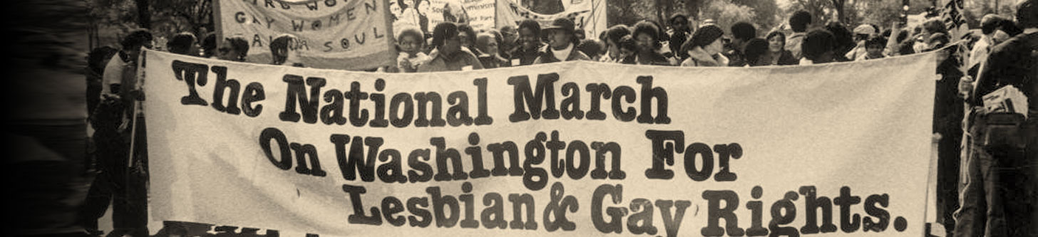 Protestors at the National March on Washington for Lesbian and Gay Rights