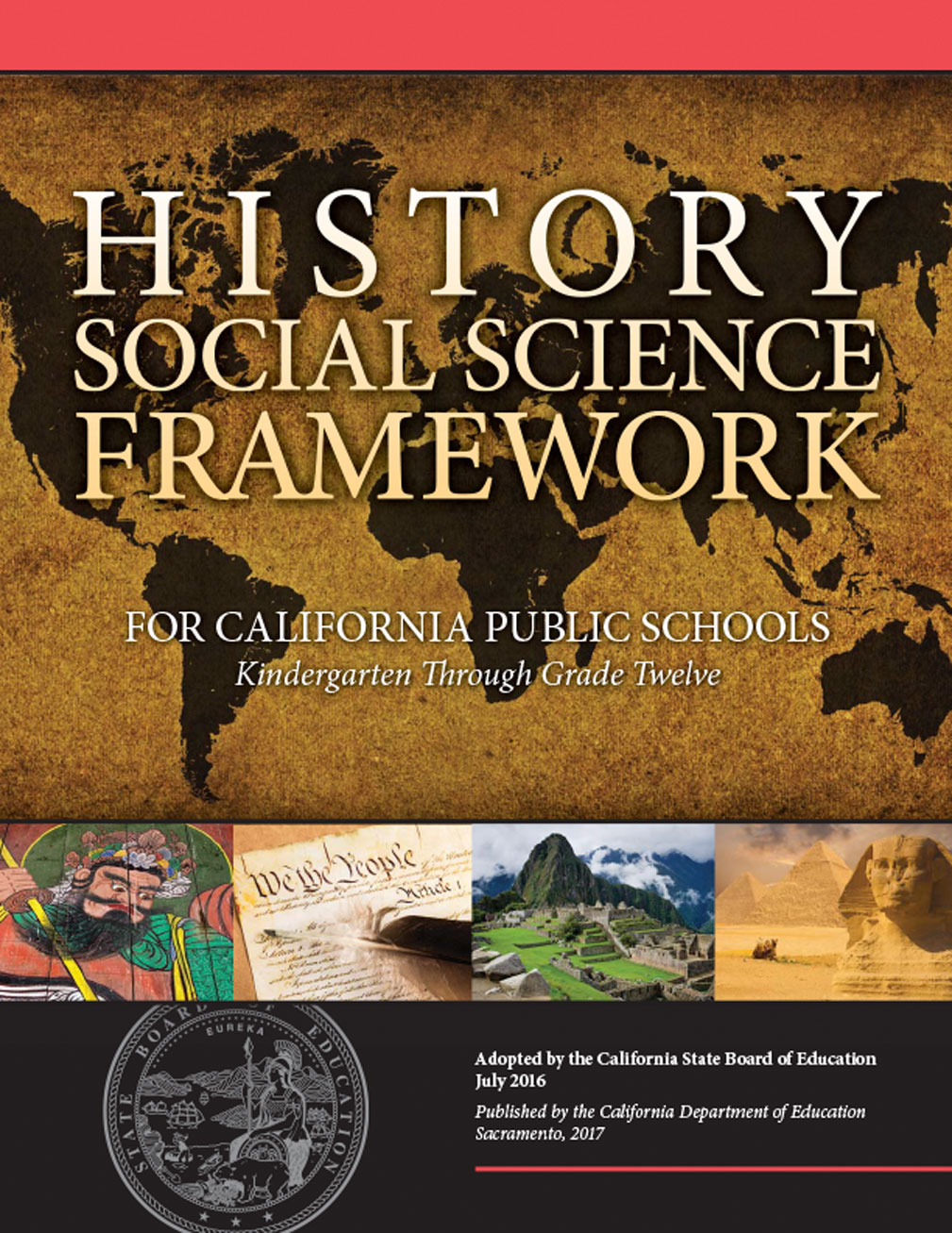 The cover of the History Social Science Framework document